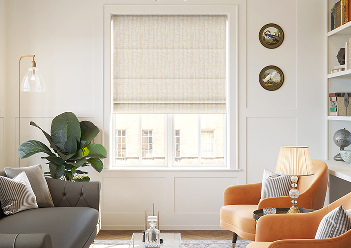 Urbanite, Ivory Glint - Twist&Fit Roman Blind - Image 3